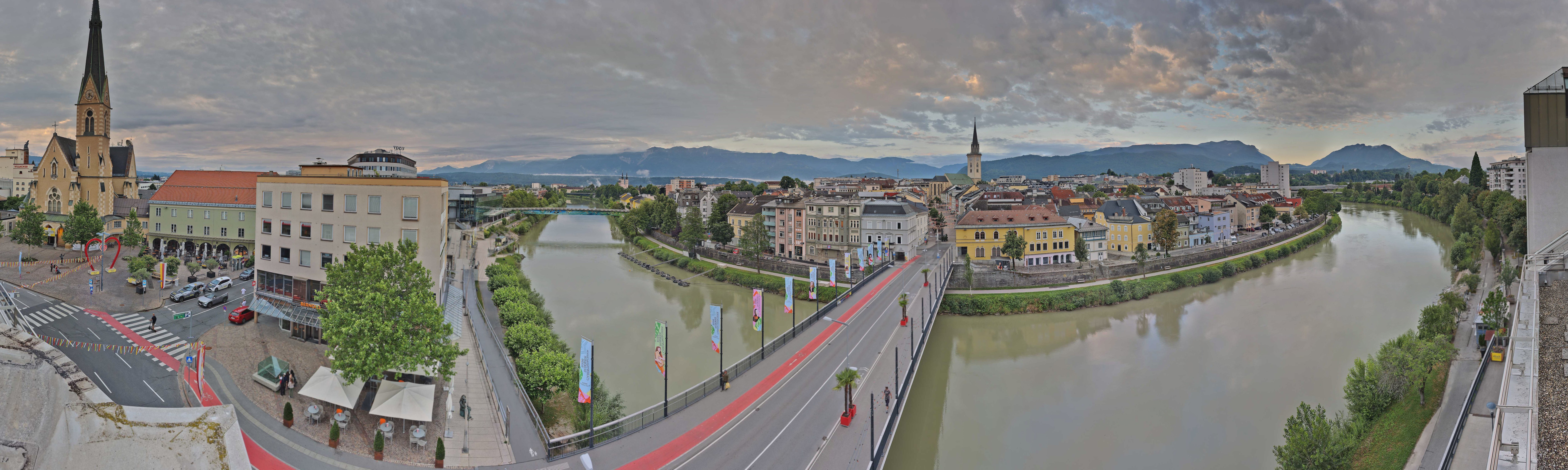 Archived image Webcam Panoramic view of Villach