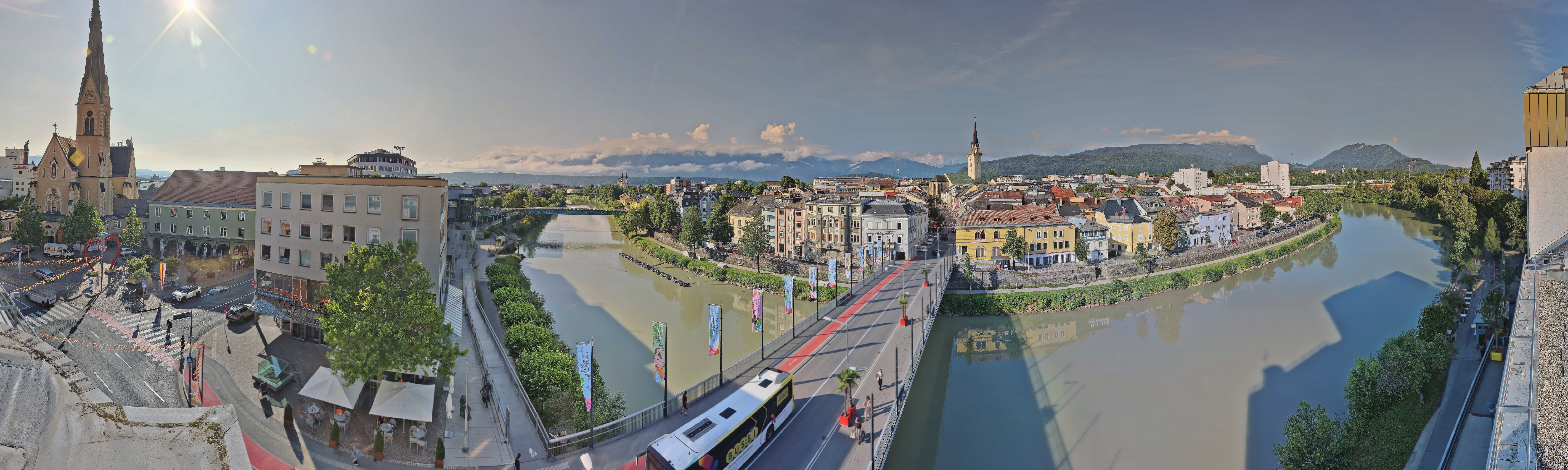 Archived image Webcam Panoramic view of Villach