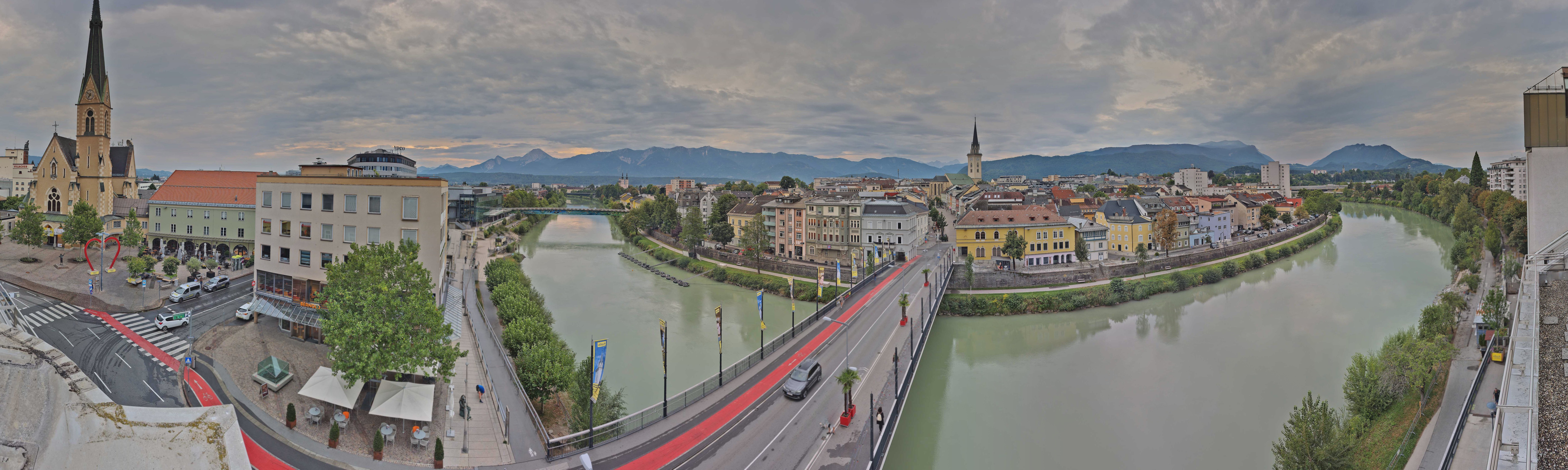 Archived image Webcam Panoramic view of Villach