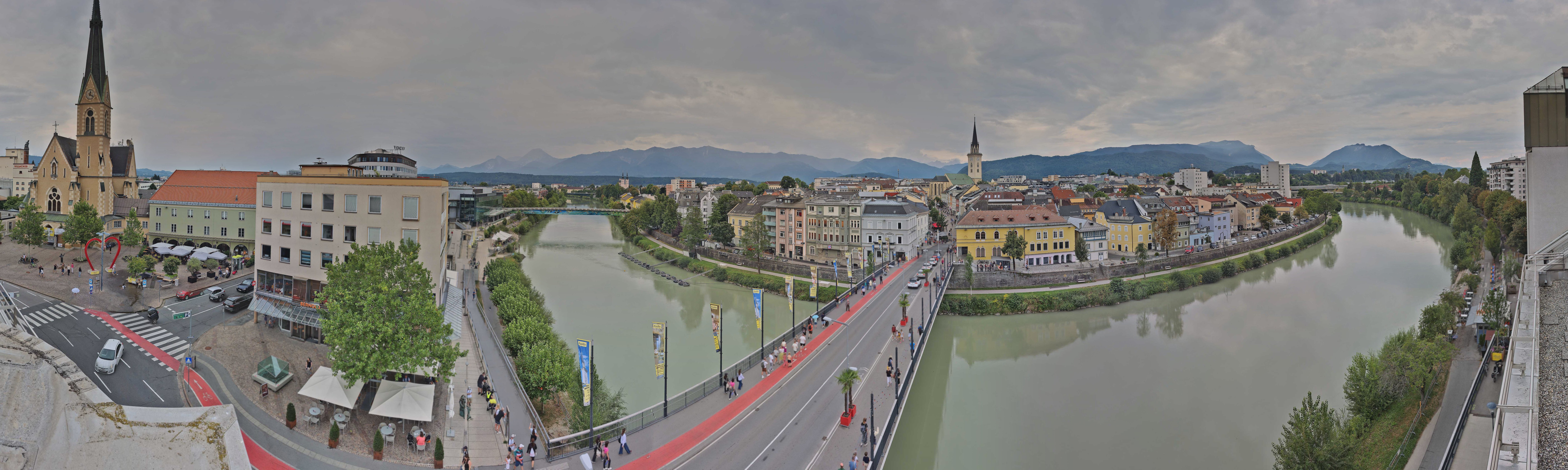 Archived image Webcam Panoramic view of Villach
