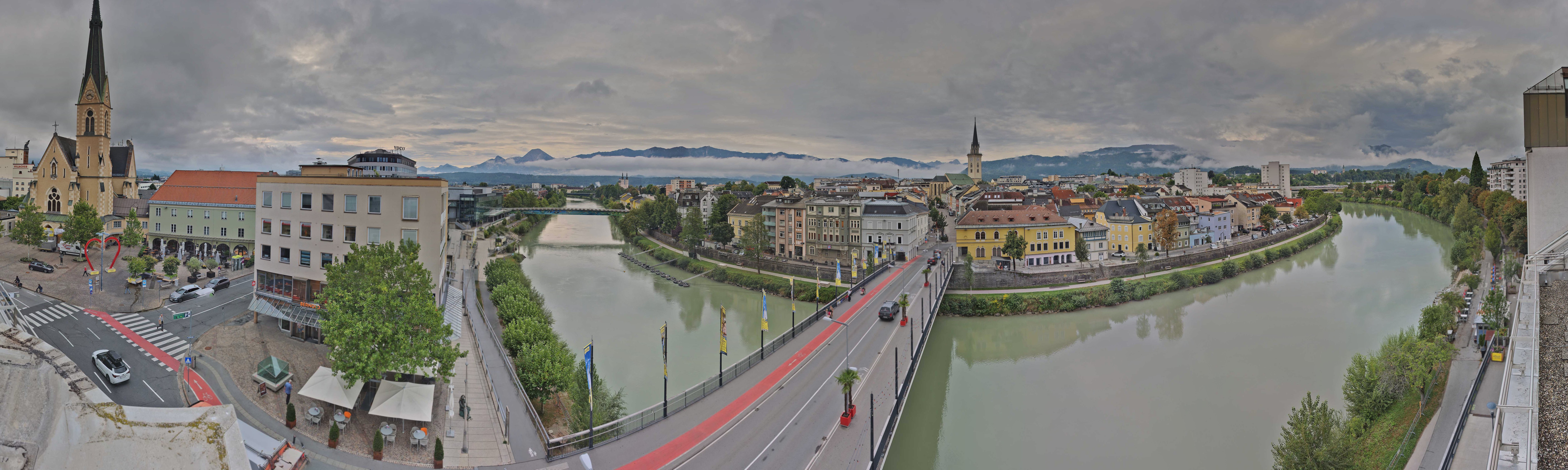 Archived image Webcam Panoramic view of Villach