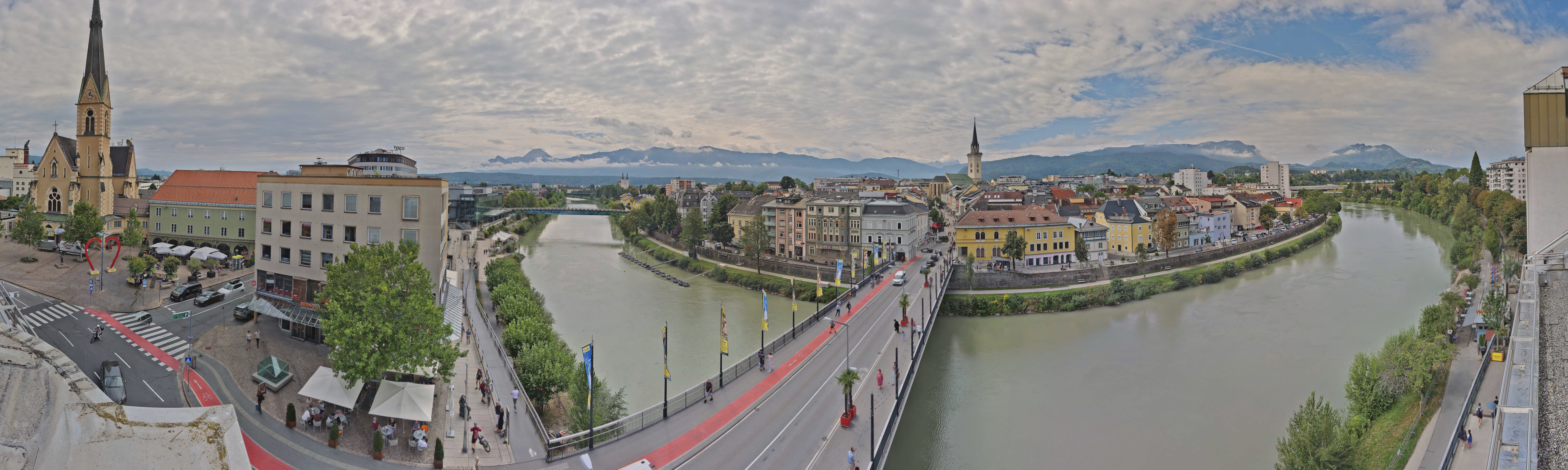 Archived image Webcam Panoramic view of Villach