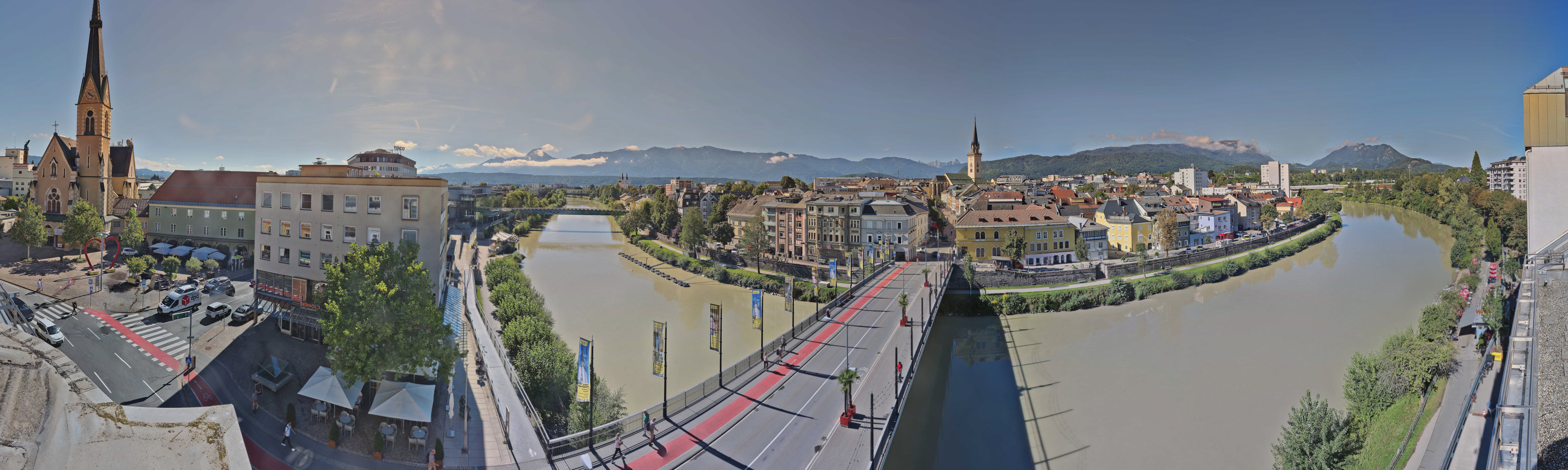Archived image Webcam Panoramic view of Villach