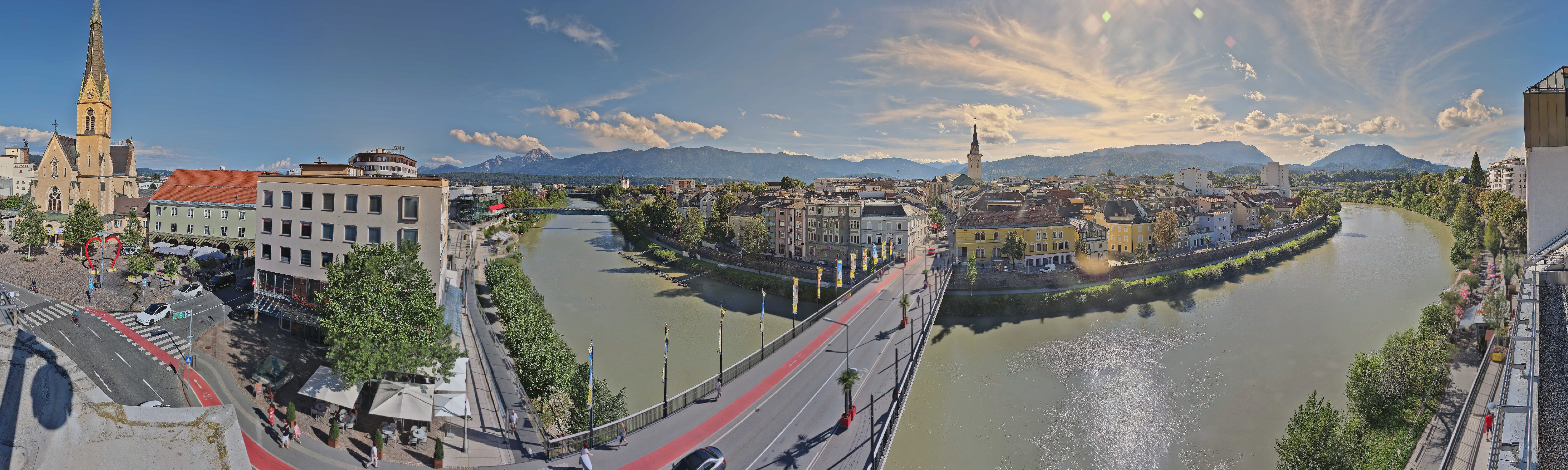 Archived image Webcam Panoramic view of Villach