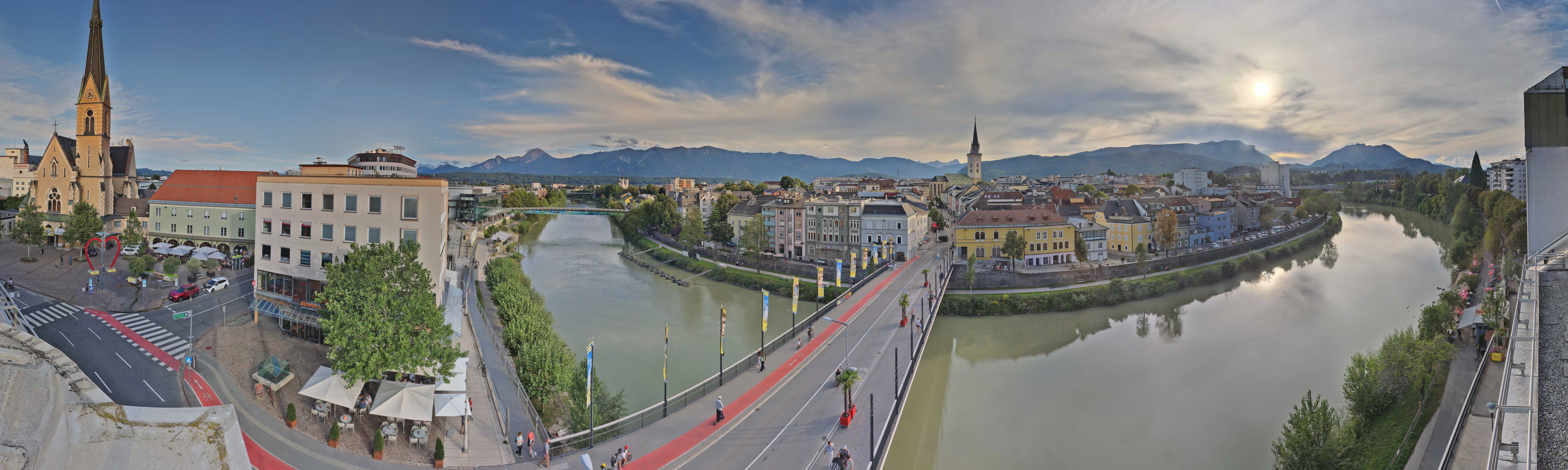 Archived image Webcam Panoramic view of Villach