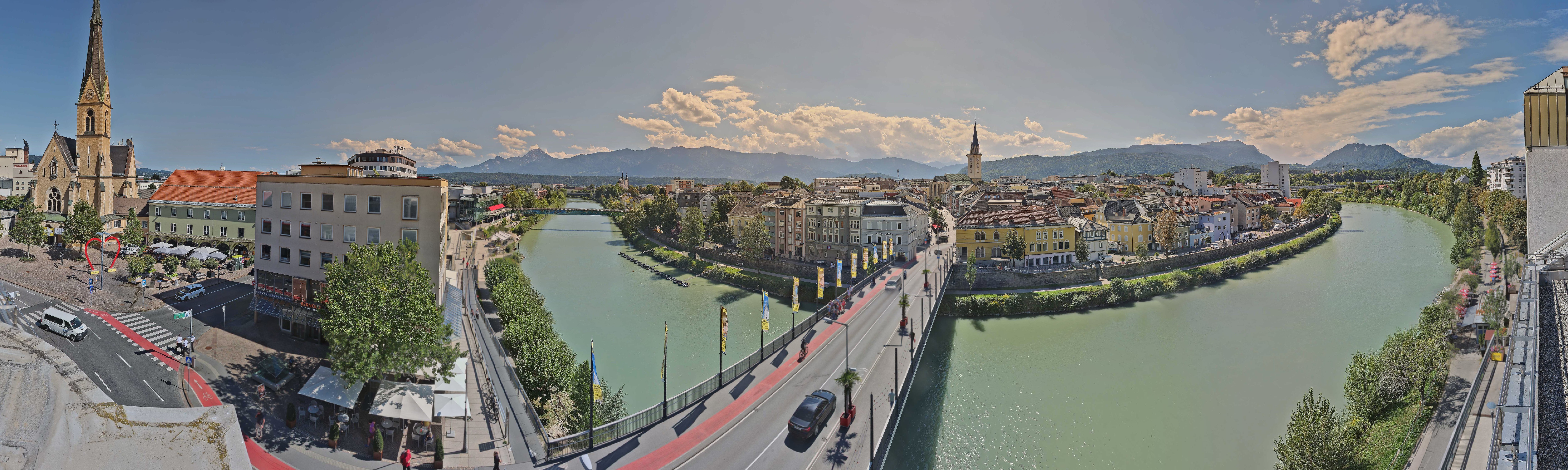 Archived image Webcam Panoramic view of Villach