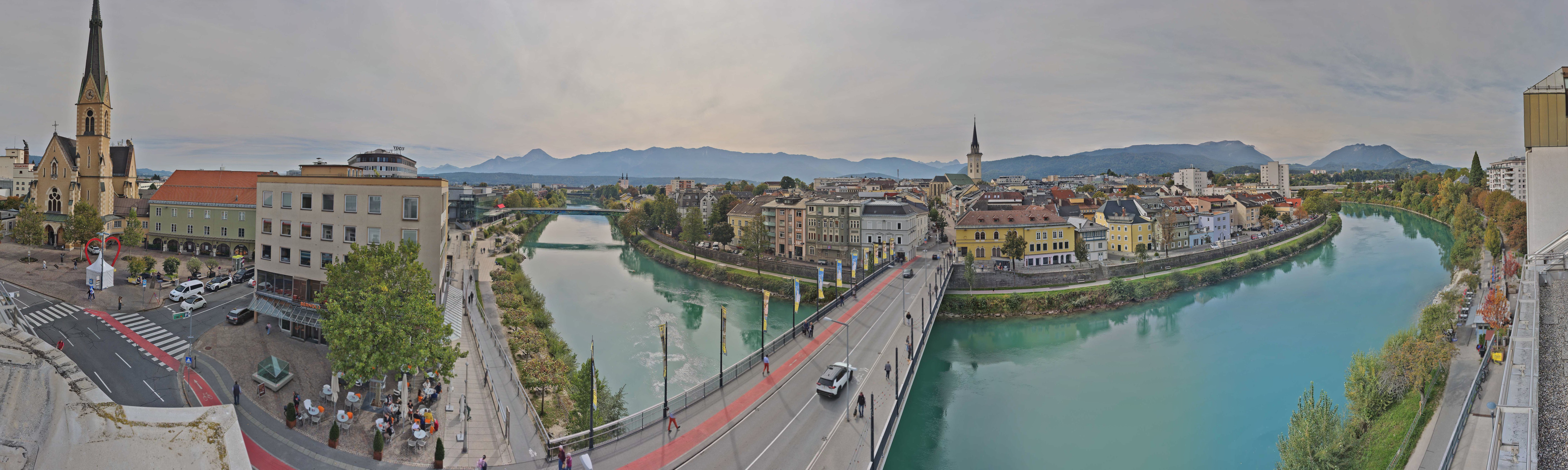 Archived image Webcam Panoramic view of Villach