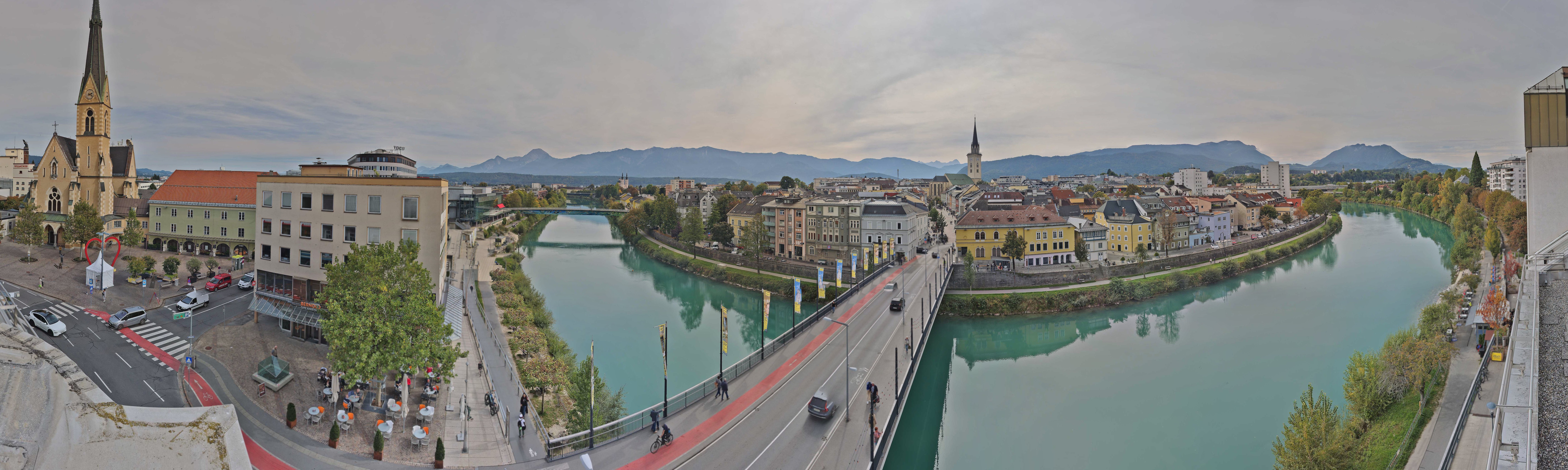 Archived image Webcam Panoramic view of Villach