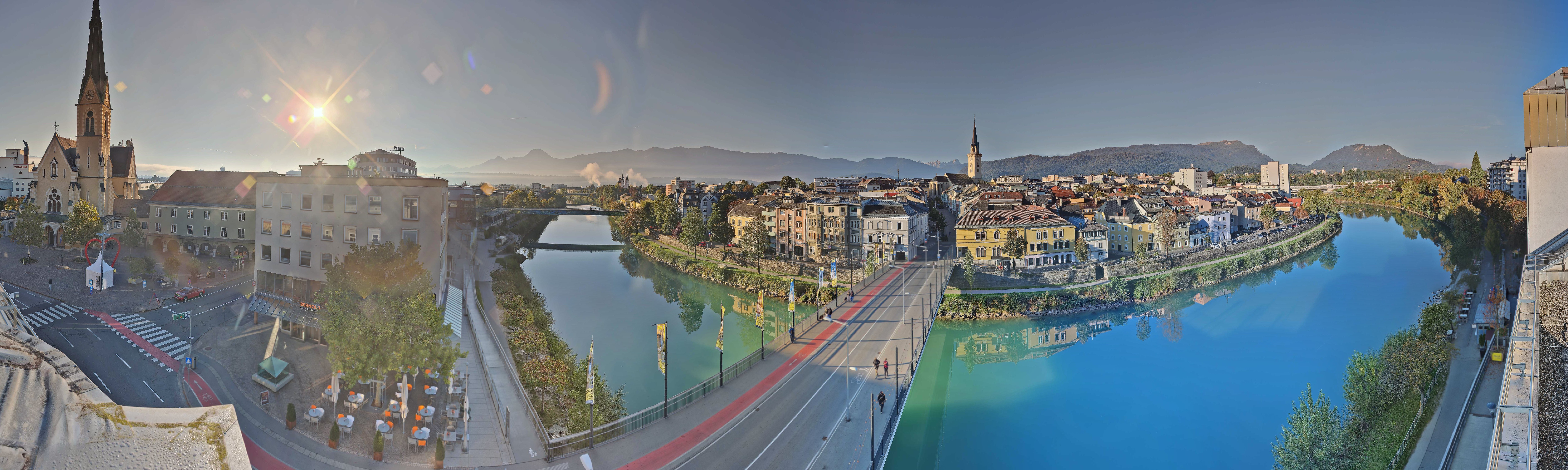 Archived image Webcam Panoramic view of Villach