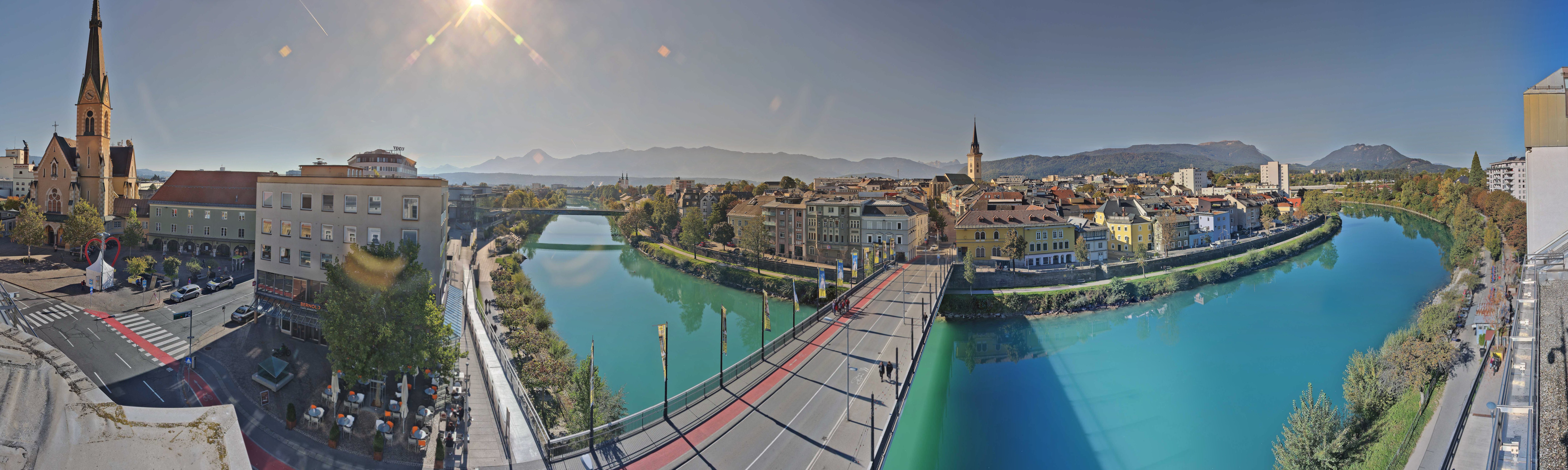 Archived image Webcam Panoramic view of Villach