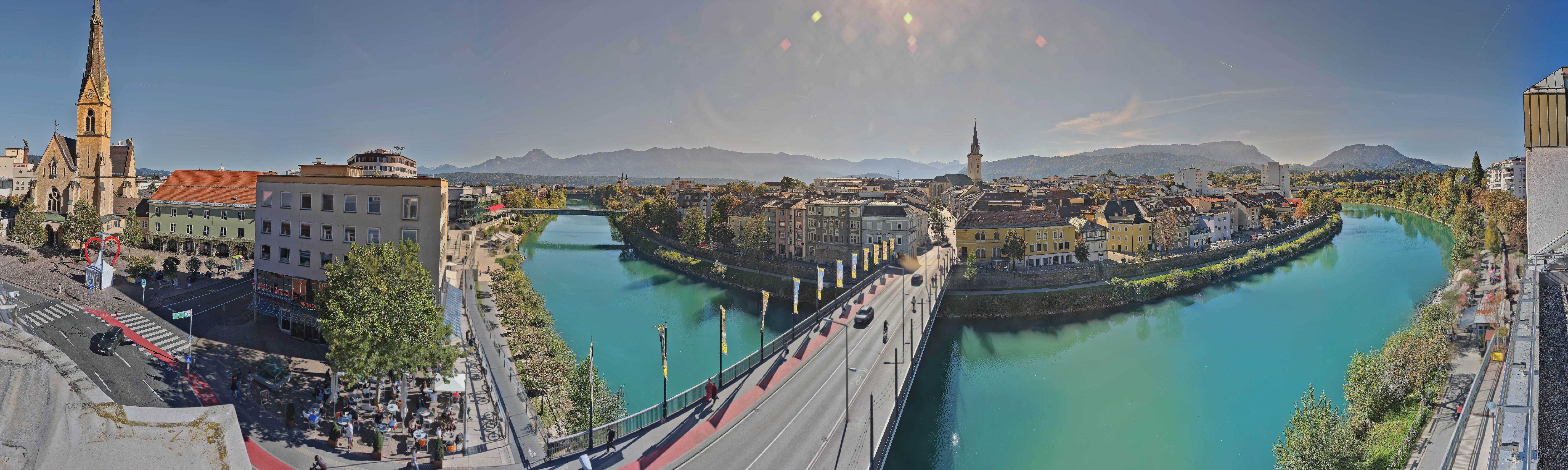 Archived image Webcam Panoramic view of Villach