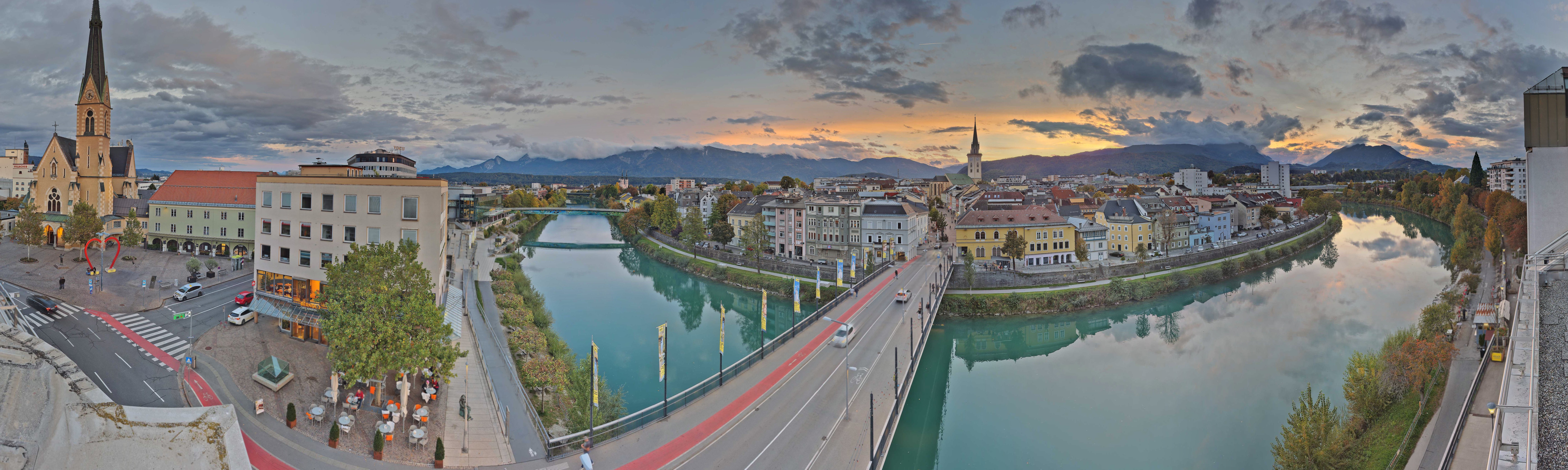 Archived image Webcam Panoramic view of Villach