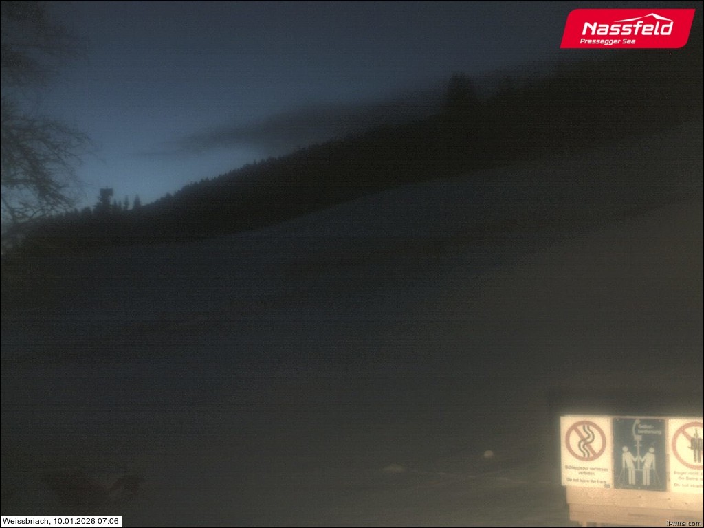 Archived image Webcam Weißbriach (ski resort)