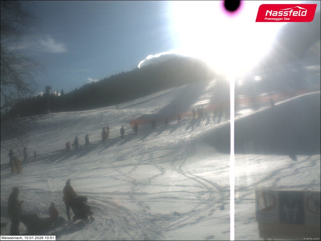Archiv Foto Webcam Skilift Weißbriach