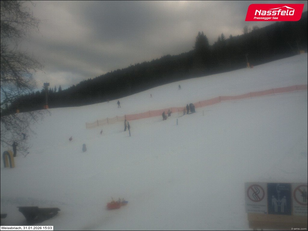 Archiv Foto Webcam Skilift Weißbriach