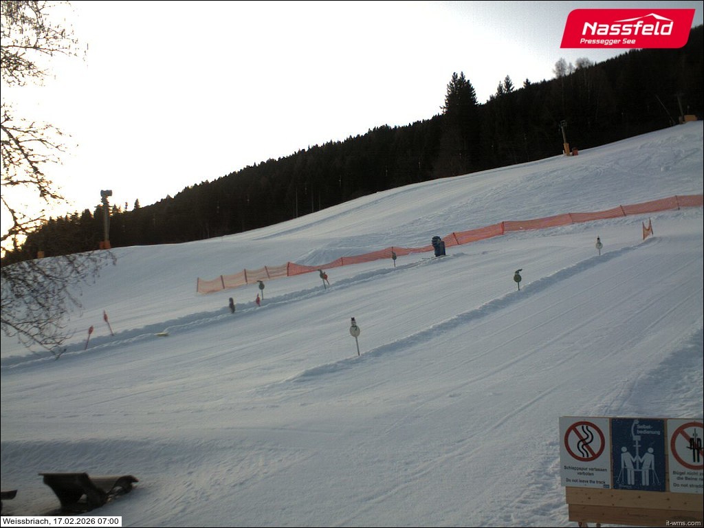 Archiv Foto Webcam Skilift Weißbriach
