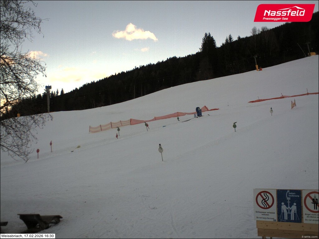 Archiv Foto Webcam Skilift Weißbriach