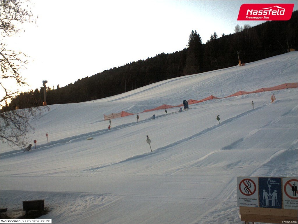 Archived image Webcam Weißbriach (ski resort)