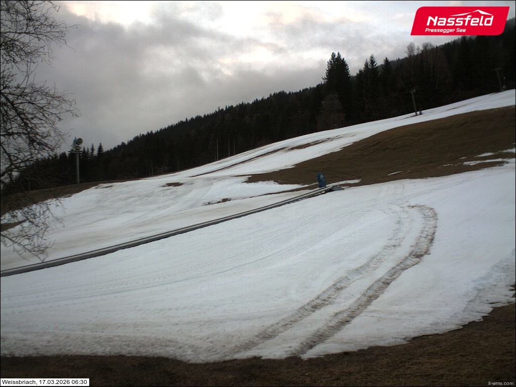 Archiv Foto Webcam Skilift Weißbriach