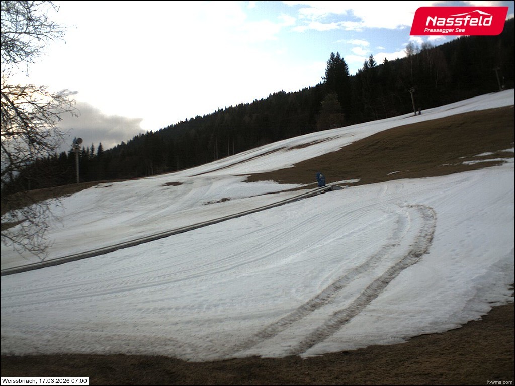 Archiv Foto Webcam Skilift Weißbriach