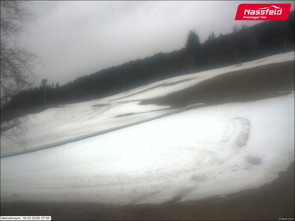 Archived image Webcam Weißbriach (ski resort)