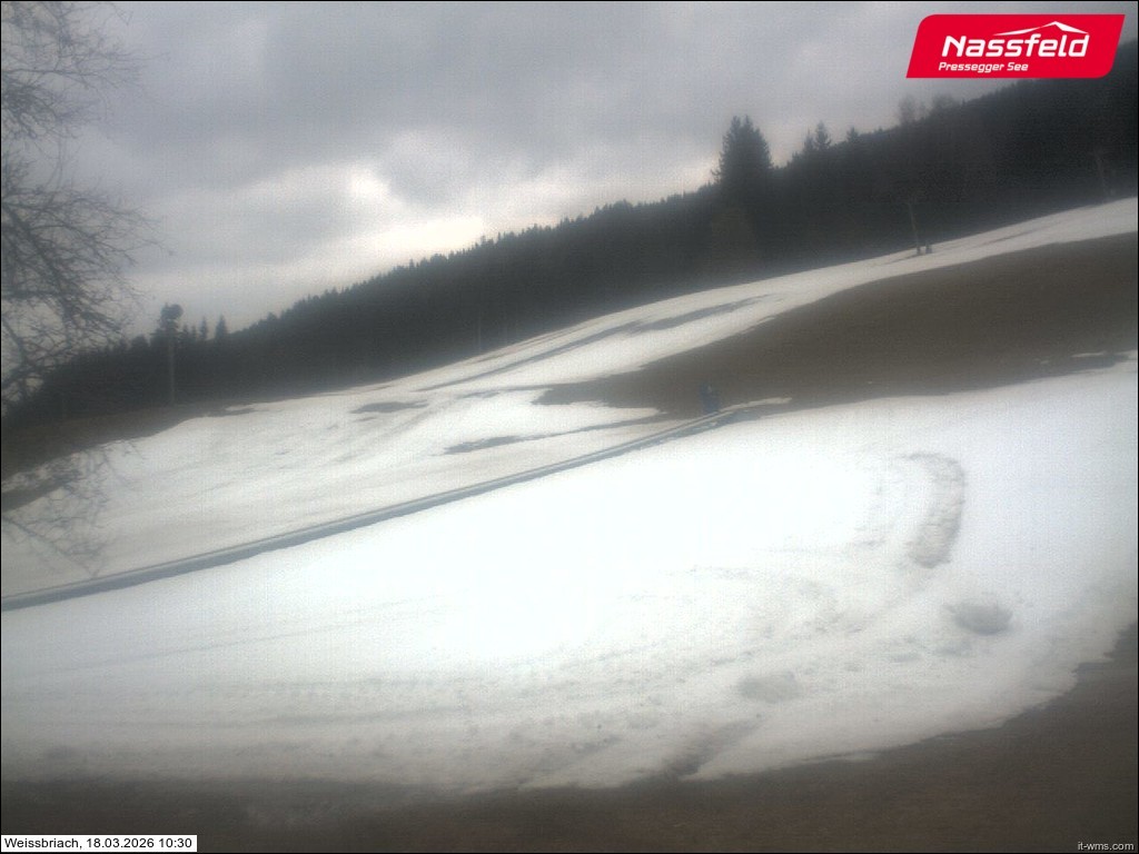 Archived image Webcam Weißbriach (ski resort)