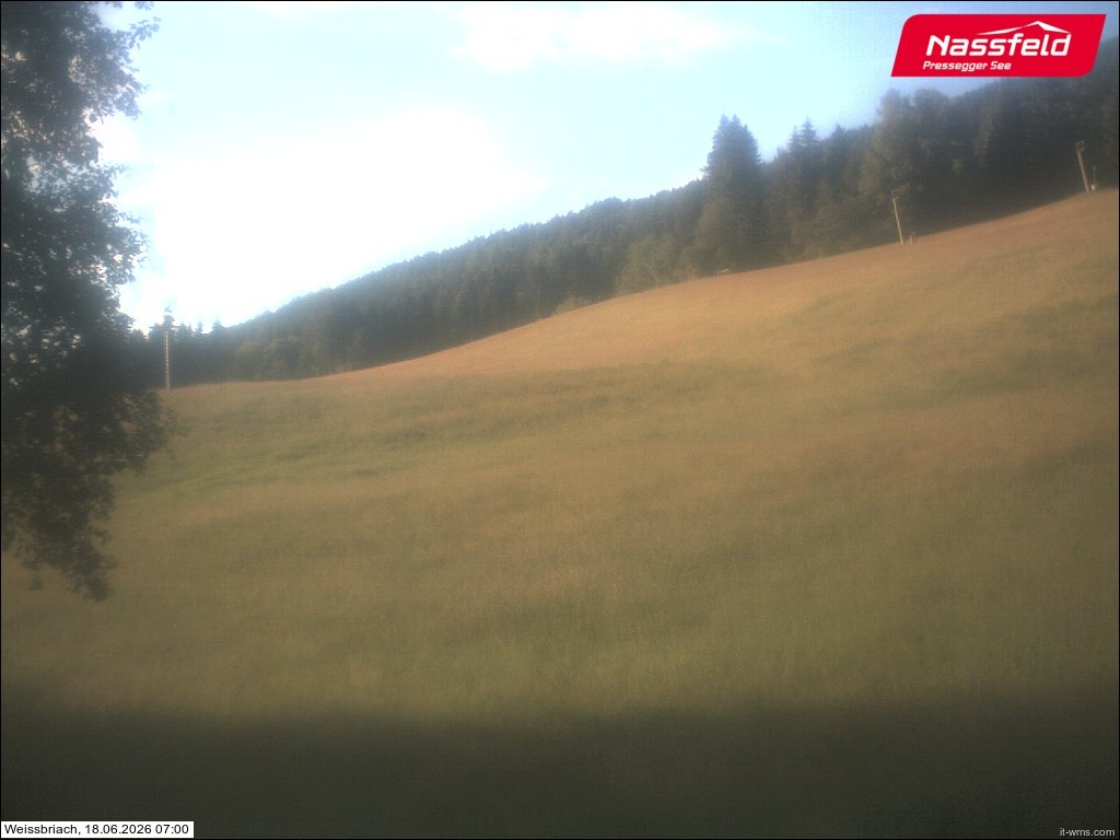 Archived image Webcam Weißbriach (ski resort)