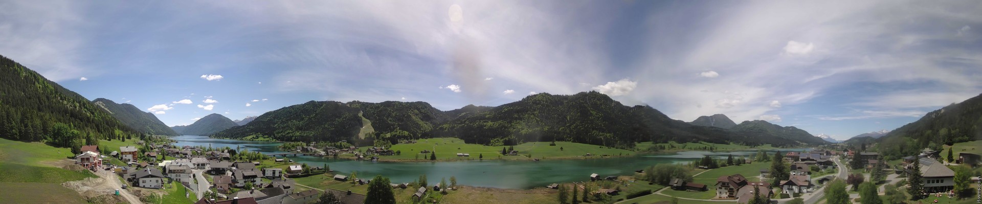 Archiv Foto Webcam Panoramablick auf den Weißensee in Kärnten