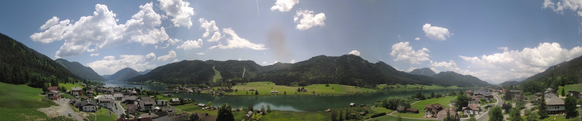 Archiv Foto Webcam Panoramablick auf den Weißensee in Kärnten