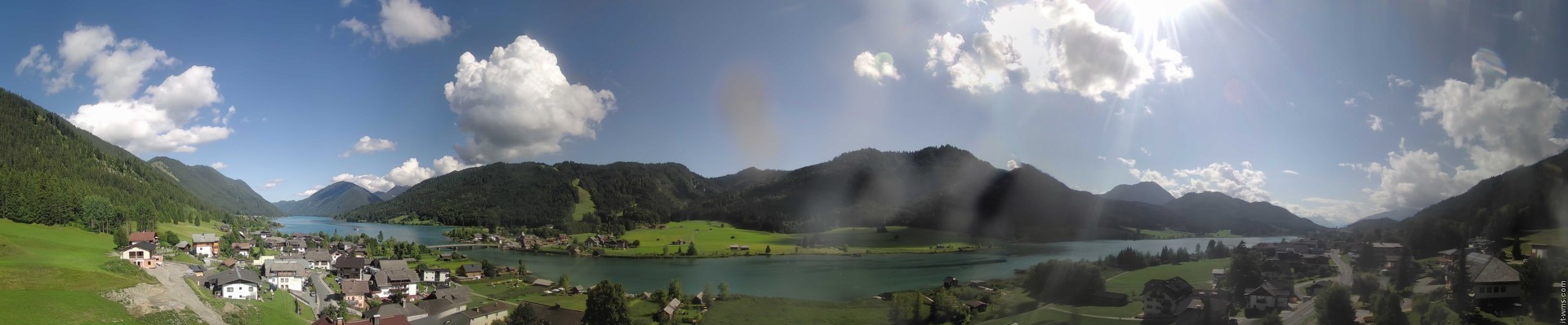 Archiv Foto Webcam Panoramablick auf den Weißensee in Kärnten