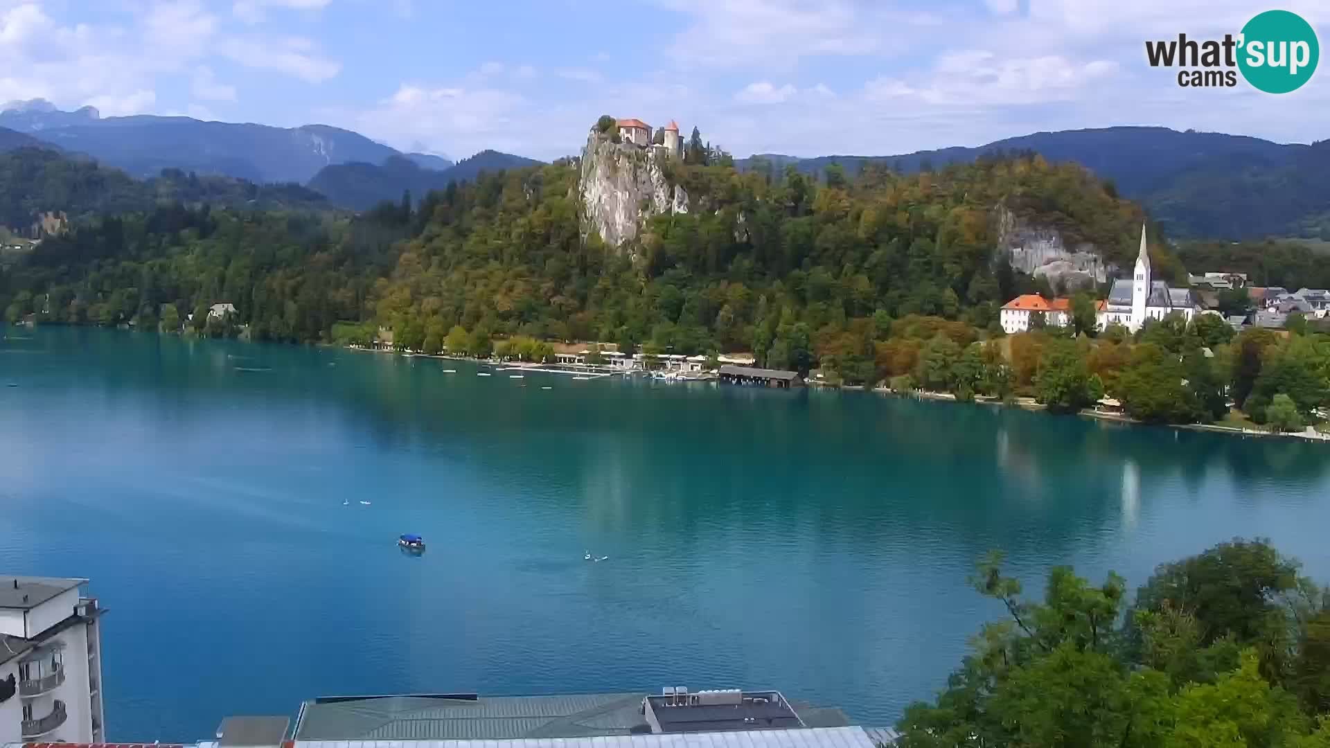 Archiv Foto Webcam Blick auf den Bleder See in Slowenien