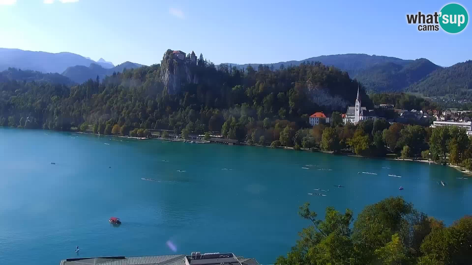 Archiv Foto Webcam Blick auf den Bleder See in Slowenien