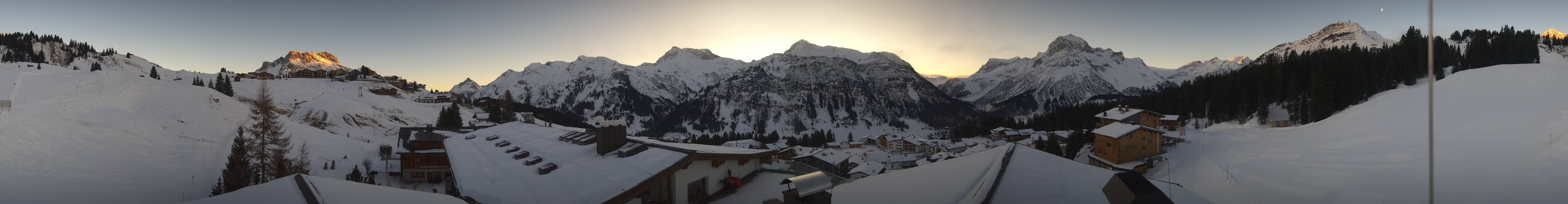 Archived image Webcam Panoramic view Oberlech from Hotel Goldener Berg