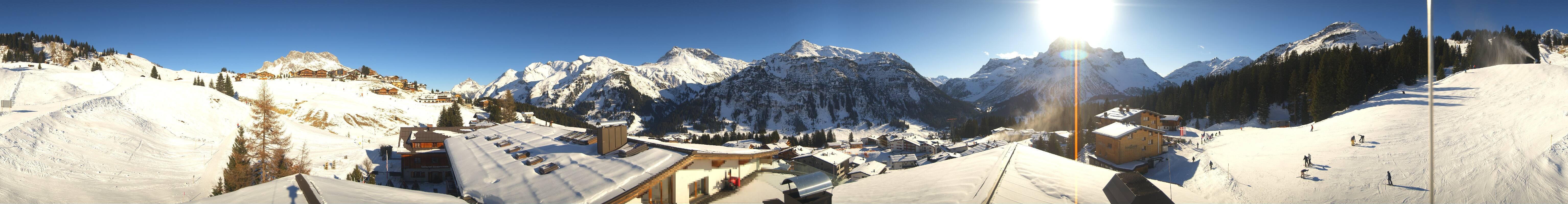 Archived image Webcam Panoramic view Oberlech from Hotel Goldener Berg