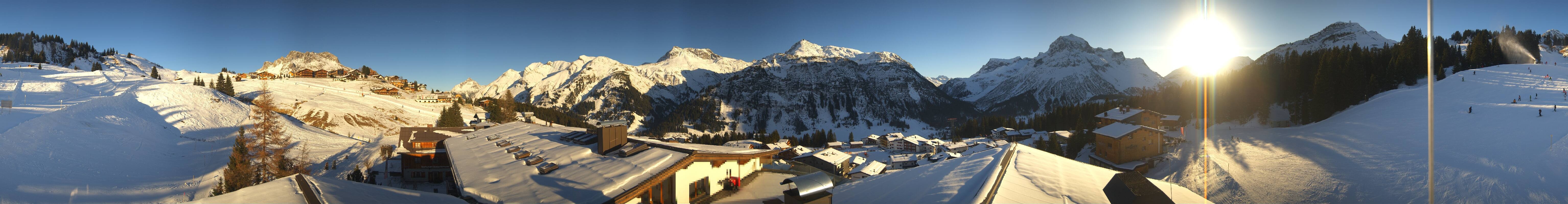 Archived image Webcam Panoramic view Oberlech from Hotel Goldener Berg