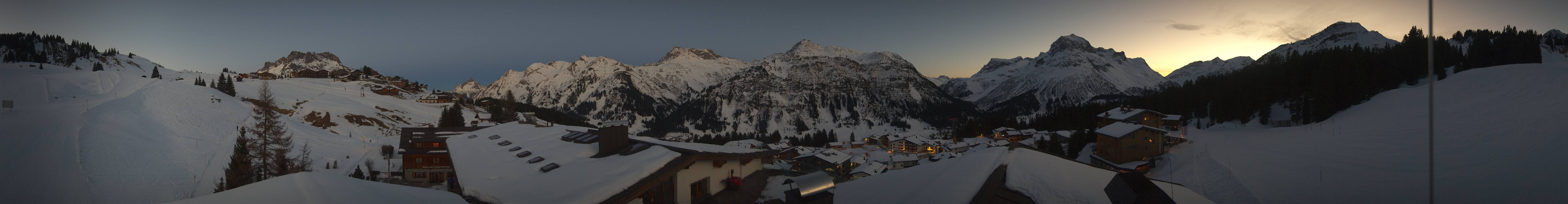 Archived image Webcam Panoramic view Oberlech from Hotel Goldener Berg