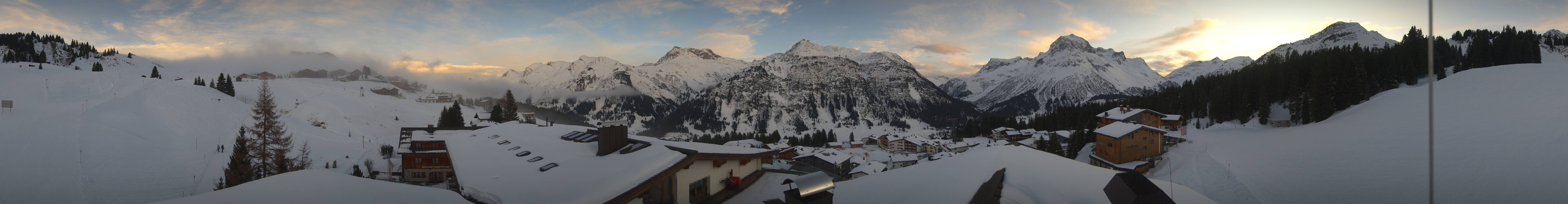 Archived image Webcam Panoramic view Oberlech from Hotel Goldener Berg