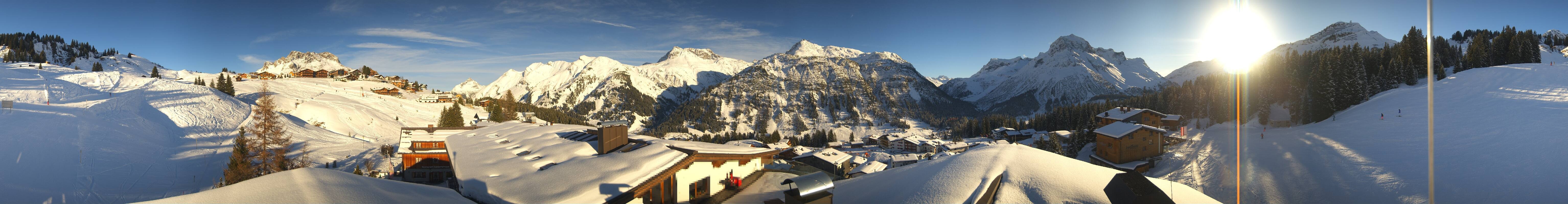Archived image Webcam Panoramic view Oberlech from Hotel Goldener Berg
