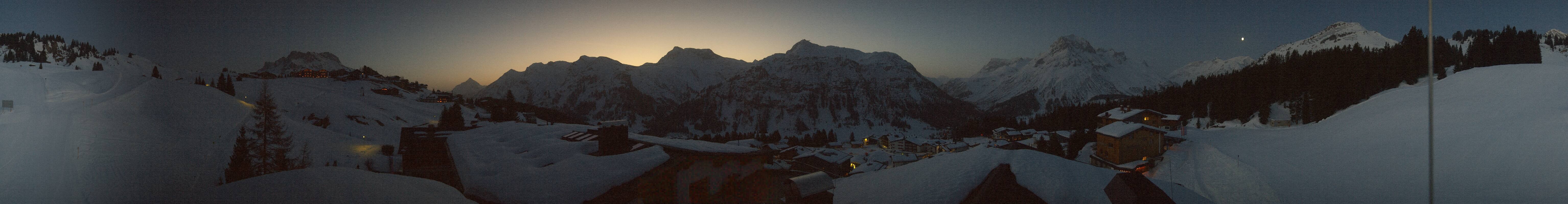 Archived image Webcam Panoramic view Oberlech from Hotel Goldener Berg