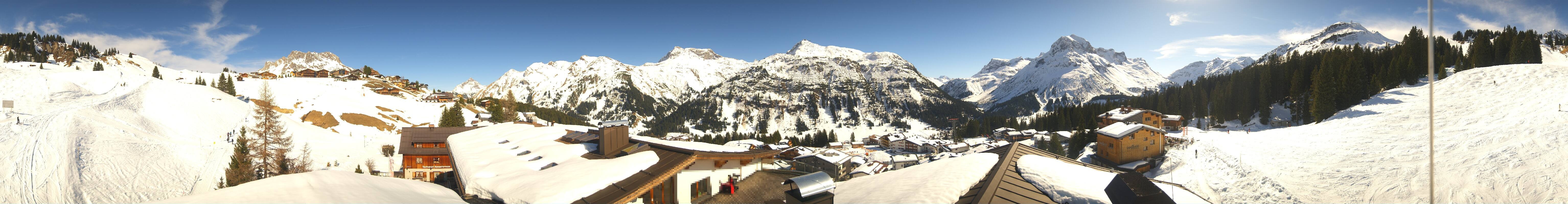 Archiv Foto Webcam Panorama Oberlech - Hotel Goldener Berg