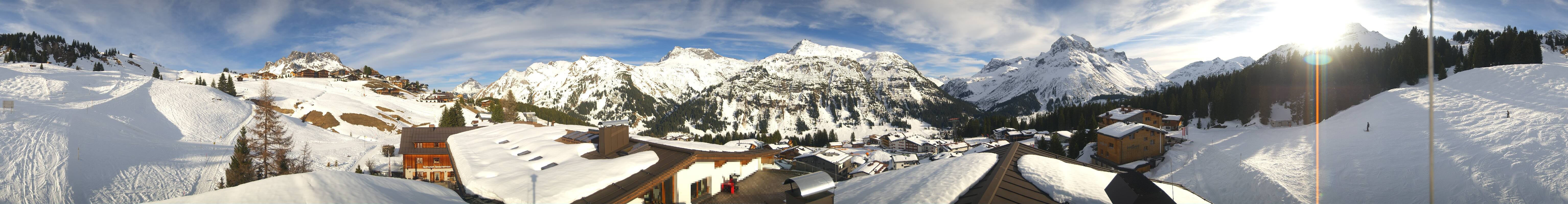 Archived image Webcam Panoramic view Oberlech from Hotel Goldener Berg