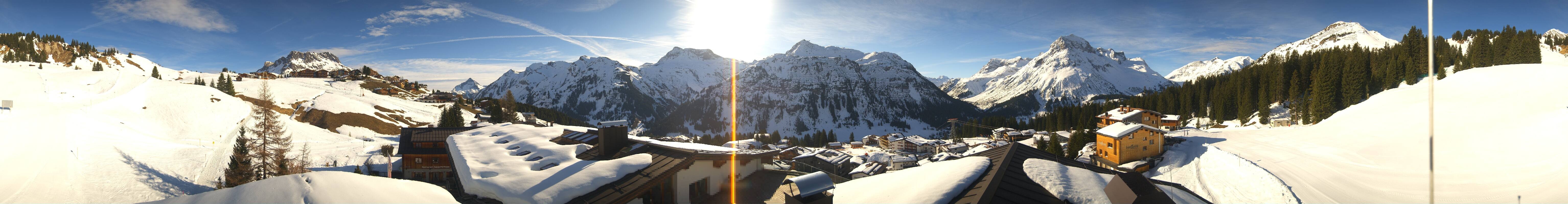 Archived image Webcam Panoramic view Oberlech from Hotel Goldener Berg