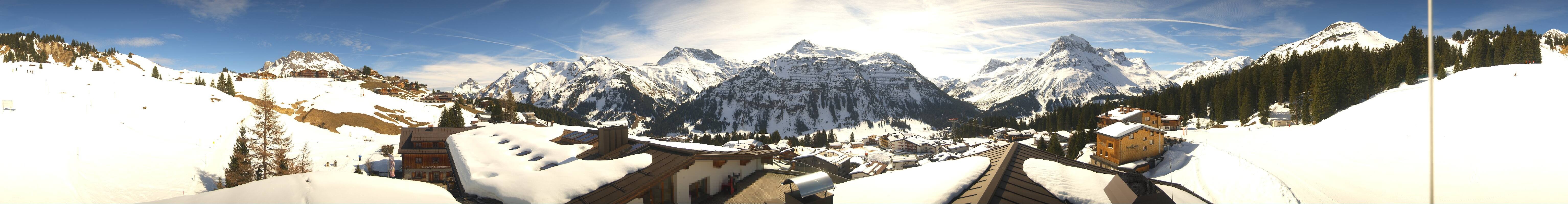 Archived image Webcam Panoramic view Oberlech from Hotel Goldener Berg