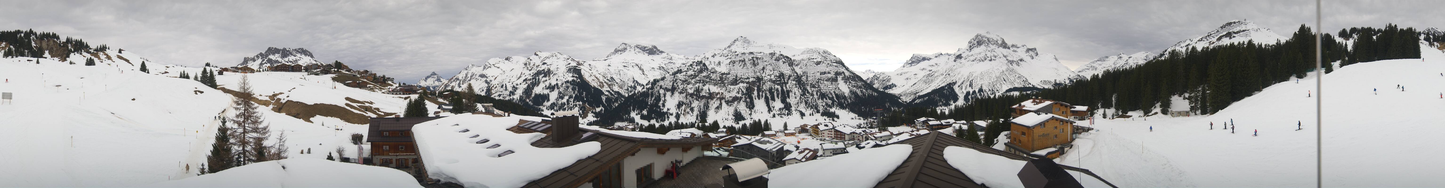 Archived image Webcam Panoramic view Oberlech from Hotel Goldener Berg