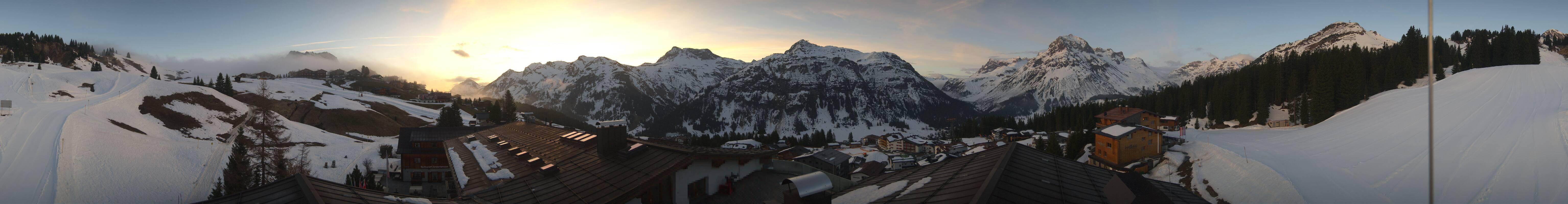 Archived image Webcam Panoramic view Oberlech from Hotel Goldener Berg
