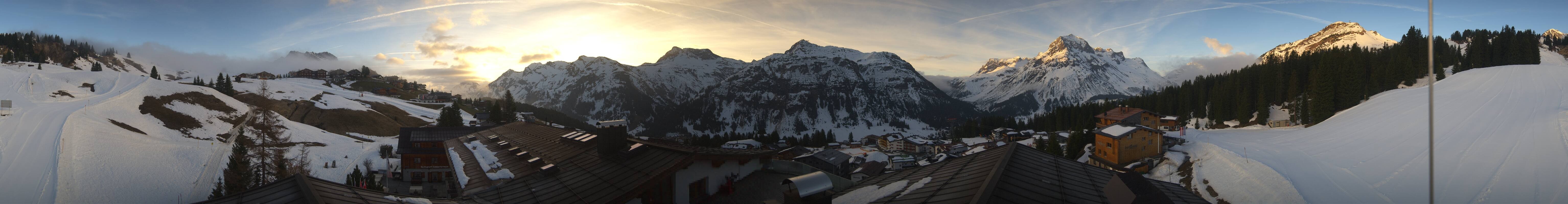 Archived image Webcam Panoramic view Oberlech from Hotel Goldener Berg