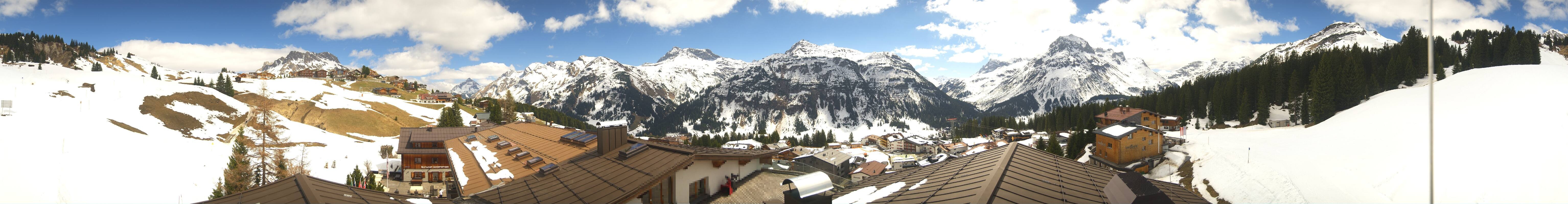 Archived image Webcam Panoramic view Oberlech from Hotel Goldener Berg