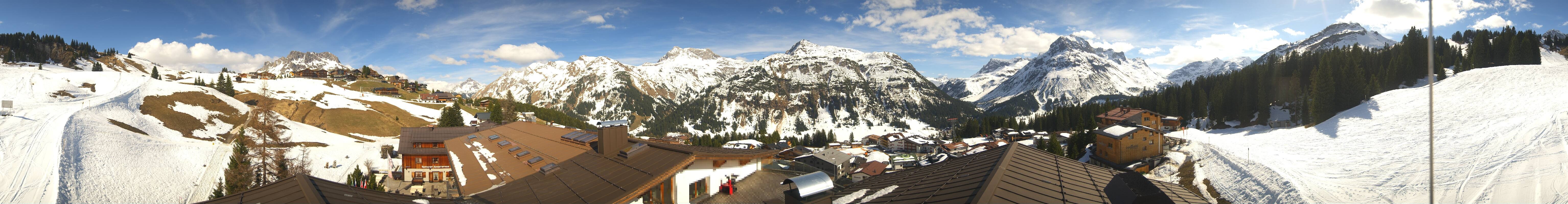 Archived image Webcam Panoramic view Oberlech from Hotel Goldener Berg