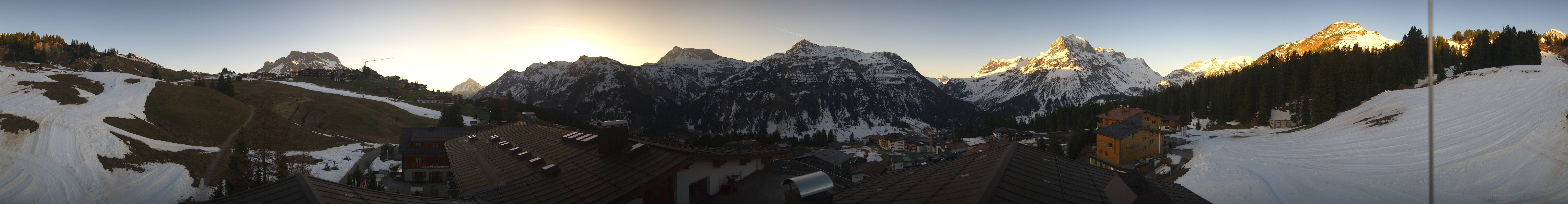 Archived image Webcam Panoramic view Oberlech from Hotel Goldener Berg