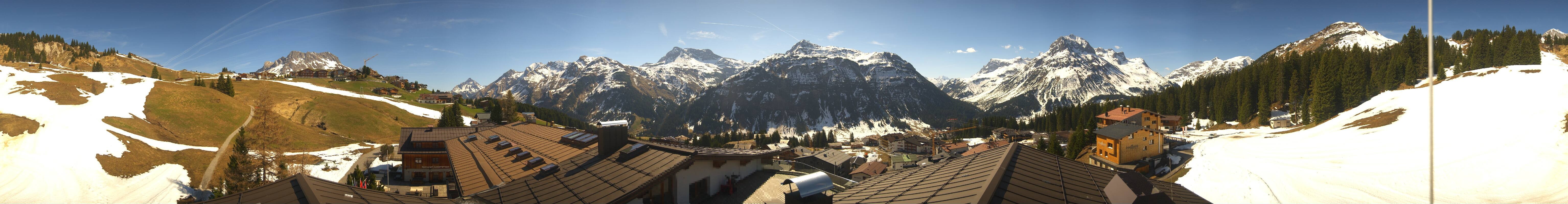Archived image Webcam Panoramic view Oberlech from Hotel Goldener Berg